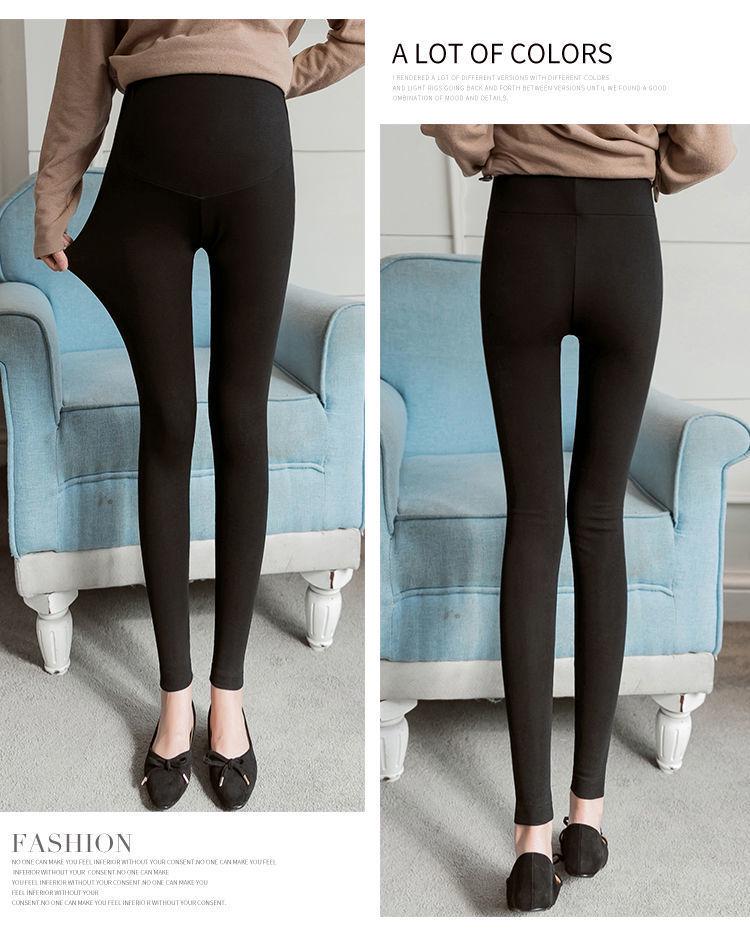 Maternity Adjustable Solid Color Cropped Pants for Spring and Summer