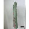 2025 Summer New C * Der Original Order Green Flower-De-Luce Backless Yarn Temperament Waist Hugging Dress