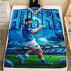 SSC Napoli Print FlAannel Blanket, High Quality Comfortable for All Seasons, Home Decor, Warmth and Comfort