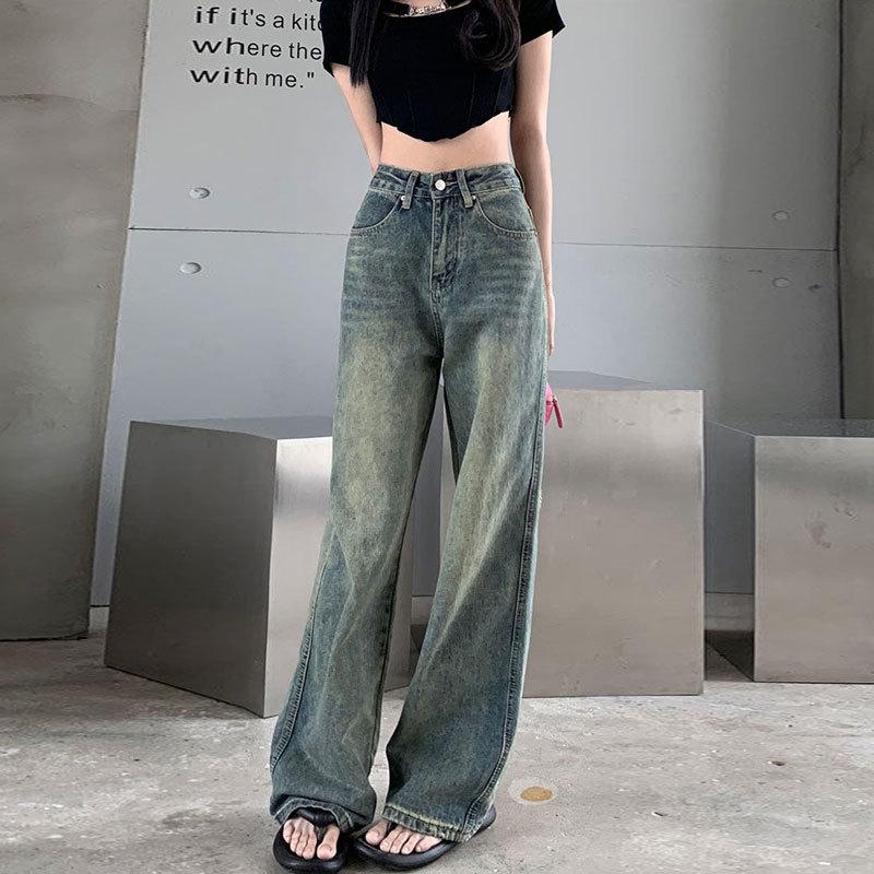 Retro High Waist Wide Leg Jeans for Women - Pear Shape & Casual Fit