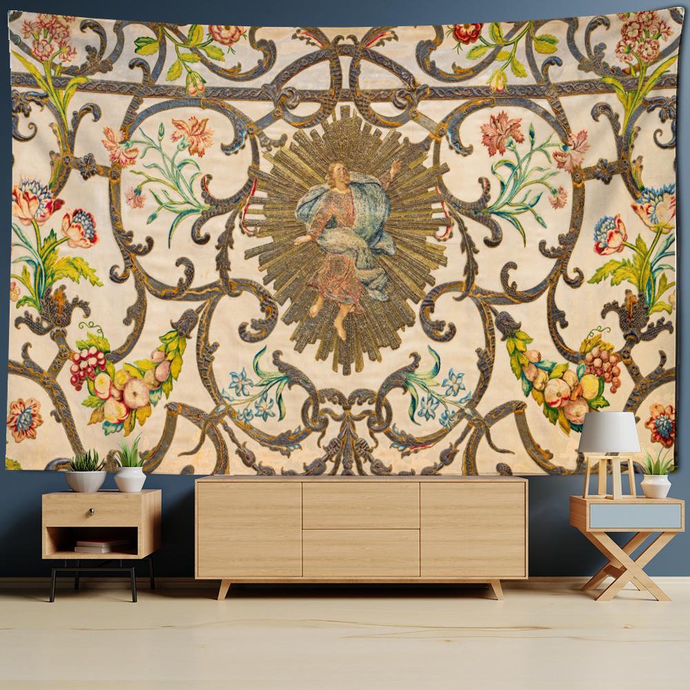 Высококачественный гобелен цвета хаки с фоновым рисунком для дома — фото 5