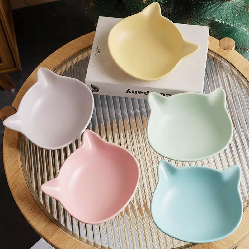 1pc Cat Bowl Ceramic Canned Plate Dish Cat Food Bowl Rice Bowl Anti knock Cat Drinking Bowl Dog Bowl Food Bowl
