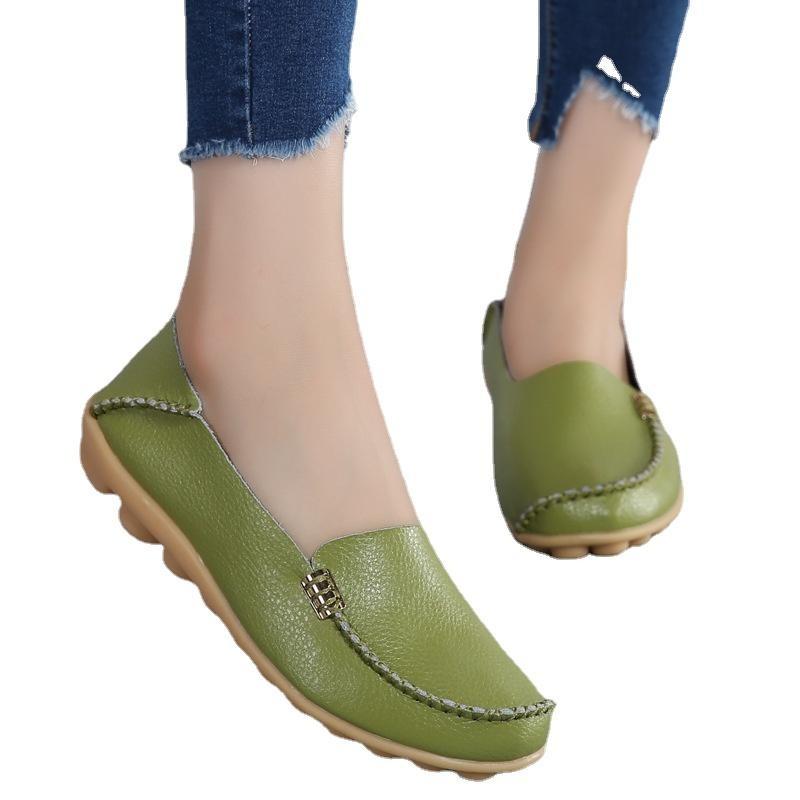 Summer  New Sewing Comfy Flat Sneakers Women Shoes for Women Leather Shoes Leisure Walking Femininas Footwear Plus Size 44