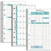 A6 Loose Leaf Náplň do notebooku Spirálová pořadač Vnitřní strana Stránka rozpočtu Týdně Měsíčně Uvnitř papírnictví