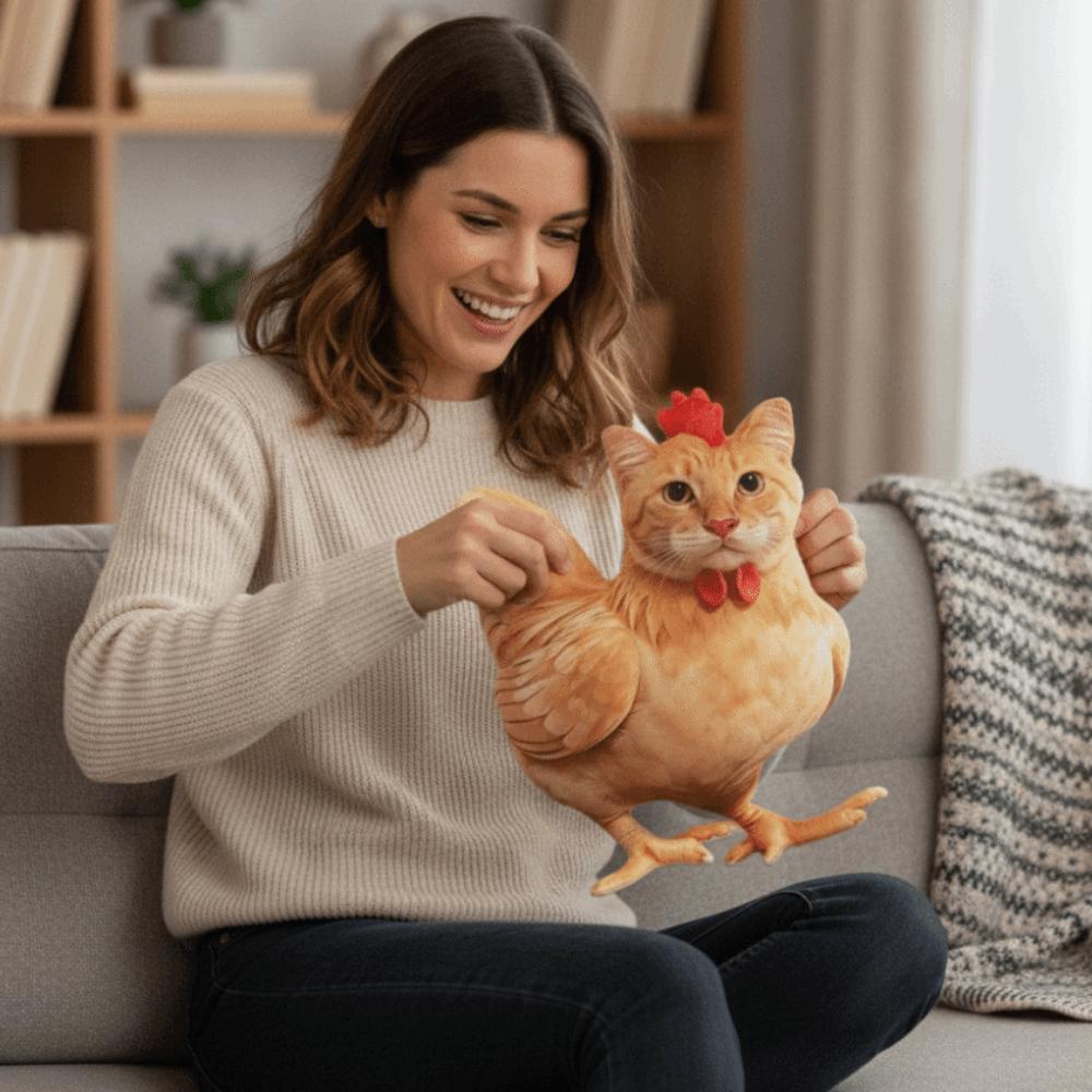 Cute Rooster Cat Plush Toys Realistic Looking Rooster Hen Plush Pendant Kids Toy