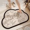 Simple Bathroom Floor Mat Diatom Mud Absorbent Quick-Drying Floor Mat Non-Slip Bathroom Easy-Care Household Bathroom Carpet
