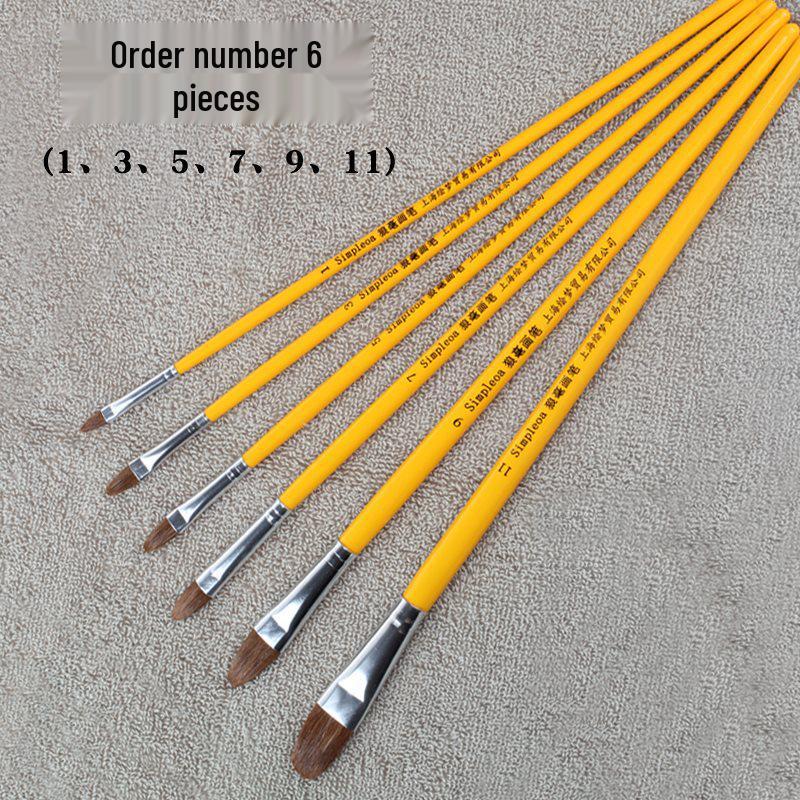 10-Piece Nylon Gouache & Acrylic Paintbrush Set for Students