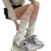 Womens Lolitas Knit Long Socks Flared Leg Warmers Harajuku Booties Socks Winter Warm Ankle Heap Socks