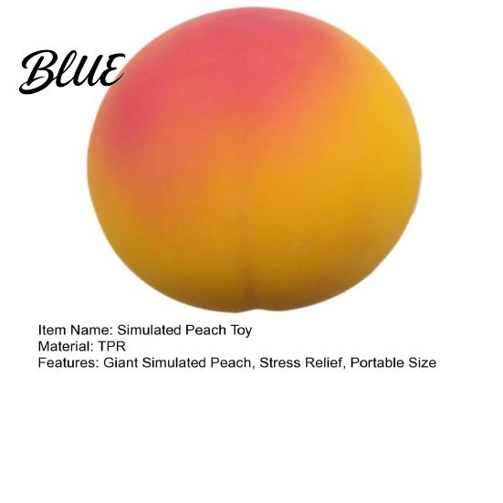 Slow Rebound Sensory Toy Giant Simulated Peach Squeeze Toy Stress Relief Pinch Tactile Realistic Fruit Ball Fidget for Home Office Relaxation Hand