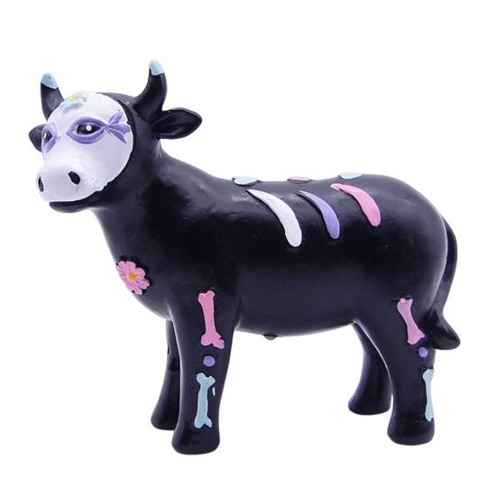 Halloween Elephant Cow Figurine Hand-painted Animal Resin Statue Sculpture Home Office Desktop Bookshelf Decoration Holiday Party Ornament