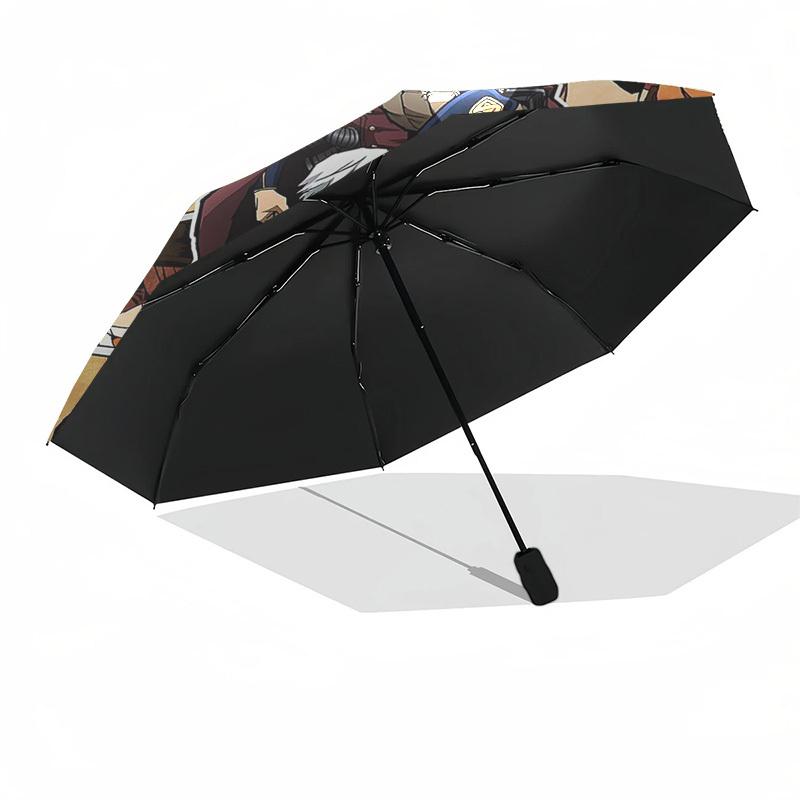 1pc My Hero Academia Characters Automatic Opening Folding Umbrella with 3-Fold Design, 8-Bone Iron Frame, Outdoor for Fans, Travelers, Daily Use, Gift