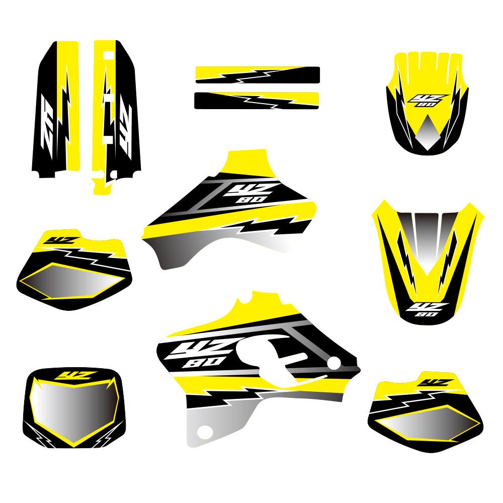 Waterproof Decorative Sticker Set for Yamaha YZ80 (1993-2001) Motorcycle