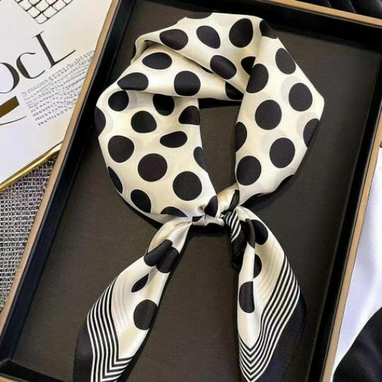 High-End Retro Korean-Style Silk Square Scarf: Versatile Fashion Accessory for Women