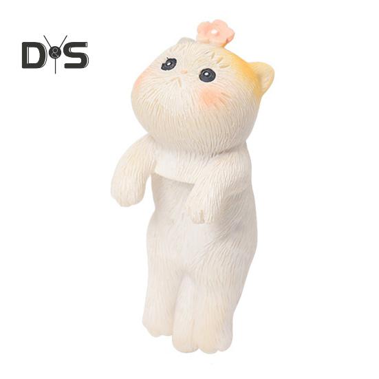 Miniaturní závěsné figurky koček, květináč, váza, objímač z pryskyřice, kotě, květináč, závěs na květináč, soška kočky pro bonsai, terárium, okraj, dekorace do vílí zahrady