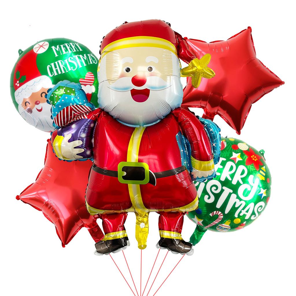 Christmas Balloon Set Christmas Tree Old Man Gingerbread Man Snowman Aluminum Film Balloon Cloth Venue Decoration