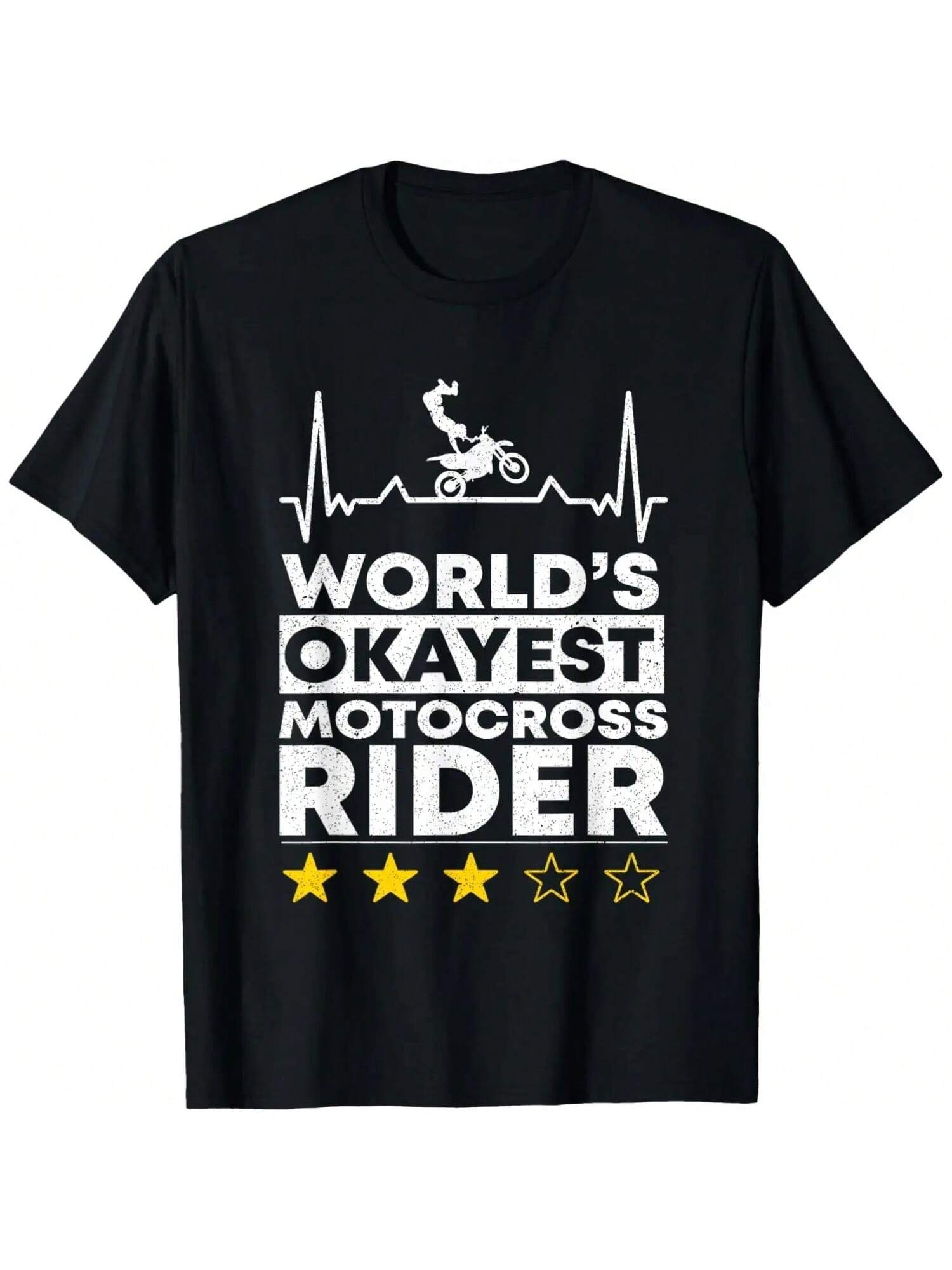 Worlds Okayest Motocross Rider Dirt Bike Supercross T-Shirt S разноцветный
