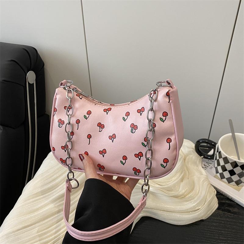 Summer Small Fresh Literary Printing Shoulder Bag Women's New Women's Bag Large Capacity Messenger Bag Underarm Bag