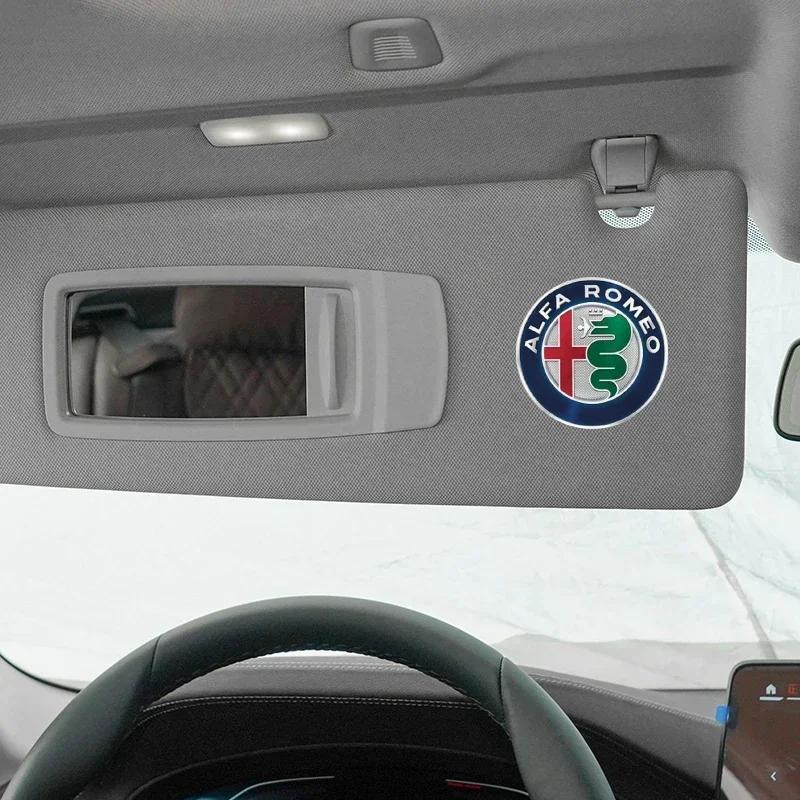 Car Stickers For Alfa Romeo Car Steering Wheel Badge Stickers Car Door Handle Label Decal For Alfa Romeo 159 Giulietta Giulia 14