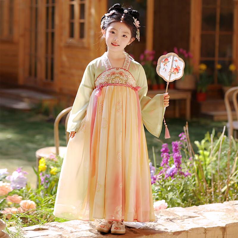 Anneyol Girls' Summer Chinese Style Hanfu Princess Dress