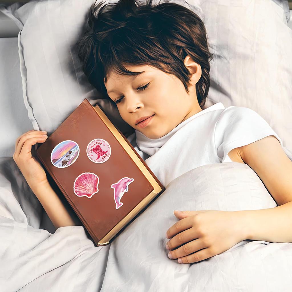 100 Blue Pink Coast Aesthetic Graffiti Stickers DIY Decorative Guitar Notebook Suitcase DIY Waterproof