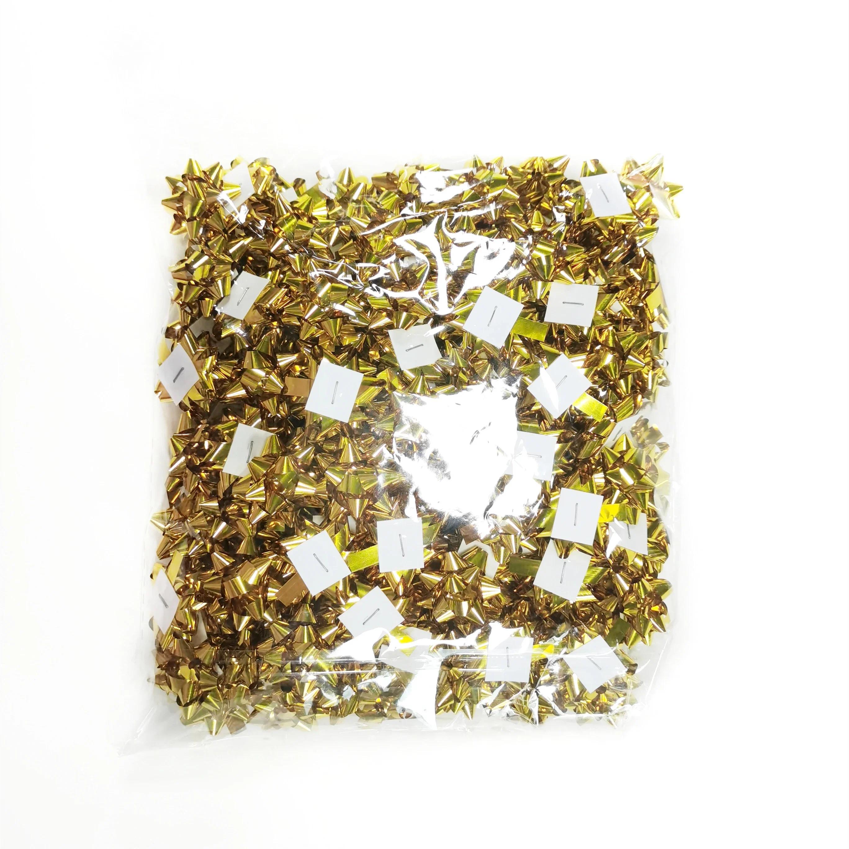 

20/50 шт/2,5 см Мини Красочные 3D Звезды Цветочные Украшения DIY Самоклеящиеся Ленты Банты Бумага Подарочная Упаковка для Рождества Свадьбы 50PC золотой