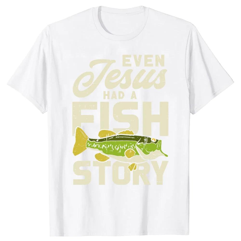 Neuheit Jesus hat mein Leben gerettet Gott Christus Angeln Christliches Geschenk T-Shirts Grafik Individuell Bedruckt Streetwear Sommer Oberteile