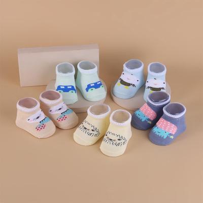 Baby Boy Socks Cotton Newborn Socks Fit 0-24 Months Animal Print