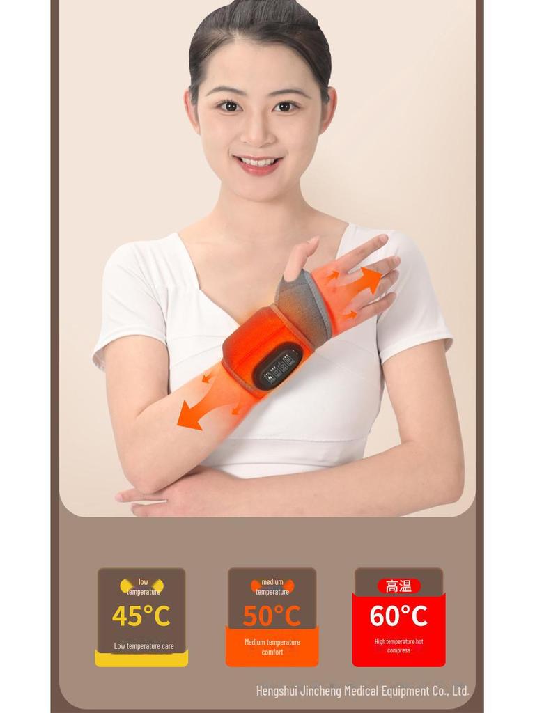 Electric Heated Graphene Wristband Hand Massager with Intelligent Moxibustion