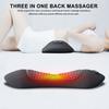 3-in-1 Back Massager Portable Shoulder Lower Back Pain Relief Waist Pillow Electric Heating Vibration Lumbar Support Pillow Bed