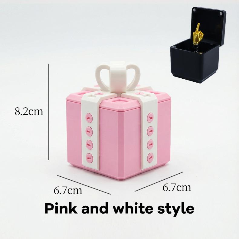 Out of the Box Pop-up Middle Finger Gift Box Creative Desk Home Decor Gifts Middle Finger Novelty Christmas Funny Prank Gift