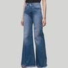 2024 Summer Elegant Mid-Waist Flared Denim Pants for Women