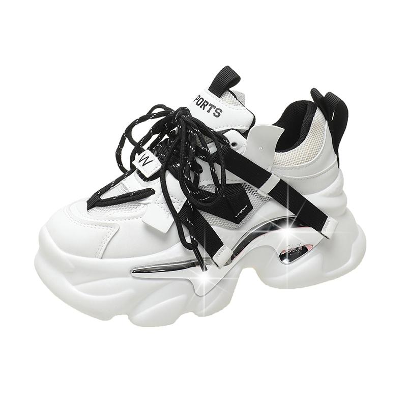 Fashion 2025 Fashion Spring Autumn Sneakers Women Lace Up Chunky Platform Sports Dad Shoes Woman Comfort Casual Shoes Zapatillas Mujer