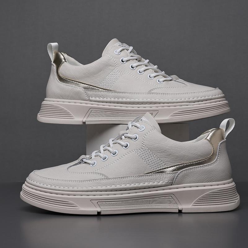 Spring new small black shoes men's low-top lace-up casual sports shoes youth fashion shoes