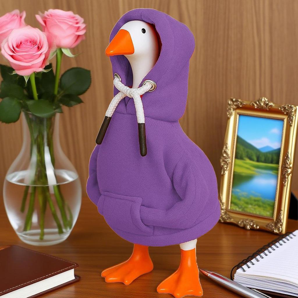 7 Inch Desk Geese Hoodies Outfit Tabletop Animal Costume Decor, Porch Outdoor Party Holiday Decoration Supplies