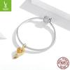 Yinziyun s925 Silver Love Honeycomb Beads: Gold-Plated Bee, Openable Trendy DIY Jewelry Accessory