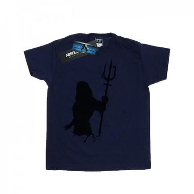 Womens/Ladies Aquaman Mono Silhouette Cotton Boyfriend T-Shirt