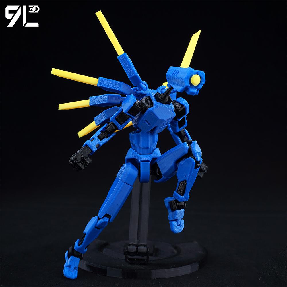 9L3D PrintedV1 Series Anime Characters Lucky13 Dummy13 Ultrakill MultiJointed Deformable Body Posing Model Multicolor Toy Gift