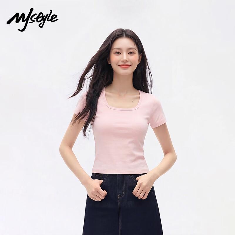 MJ STYLE Basic Short Sleeve T-Shirt
