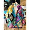 Womens Stand-Up Collar Fleece Sweatshirt With 3D Digital Floral Print Casual Long Sleeve Top Fall 2025