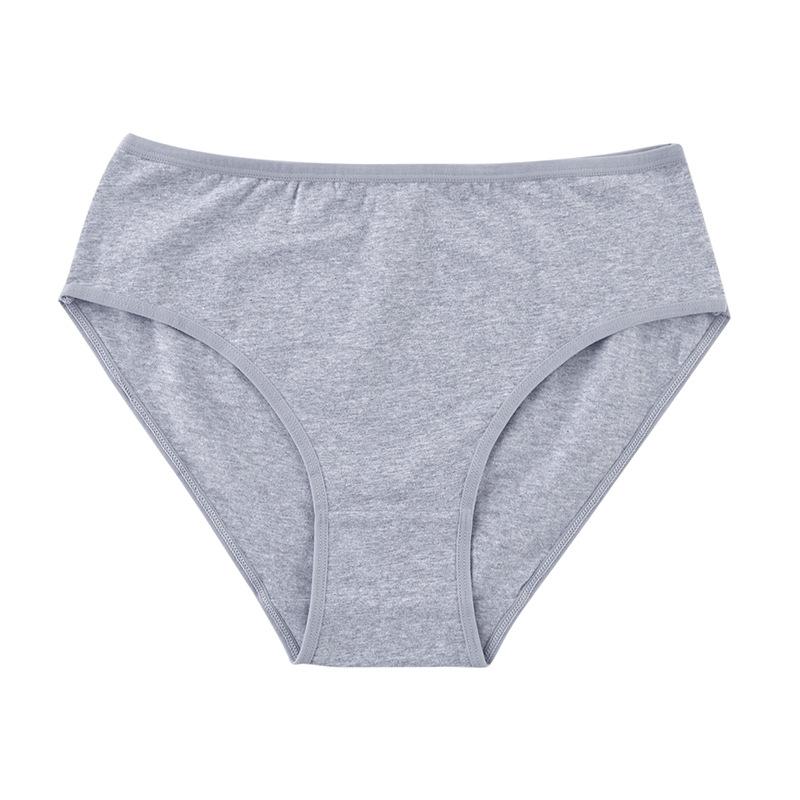 Cross-border High Waist Cotton Panties, 95%-100% Cotton 40S Breathable, Solid Color L-XXL, Women's Daily Briefs