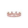 Copper Silver Alloy Rings Women's Rose Gold/Pink 187087NPO