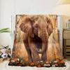 Elephant In Autumn Forest Blanket Flannel Blanket for bed, sofa, Camping, Hiking, Picnic Essentials, gift for family Fan gifts
