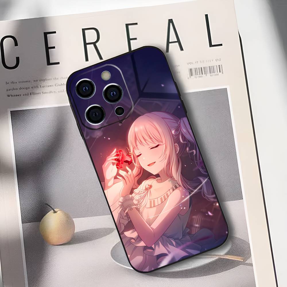 P-Project S-SEKAI Mizuki Akiyama Phone Case For IPhone 17,16,15,14,13,12,11,Plus,Pro,Max,Plus,XS,soft case Black silicone