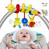 Hanging Spiral Rattles Baby Bed Plush Spiral Hanging Toys Wrap-Around Pram Rattles Toy Interactive Early Education Tool for Baby
