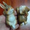 3PCS Creative Resin Rabbit Pot Hangers Cartoon Decorative Hanging Pot Bunny Cute Rabbit Sculpture Ornament Outdoor