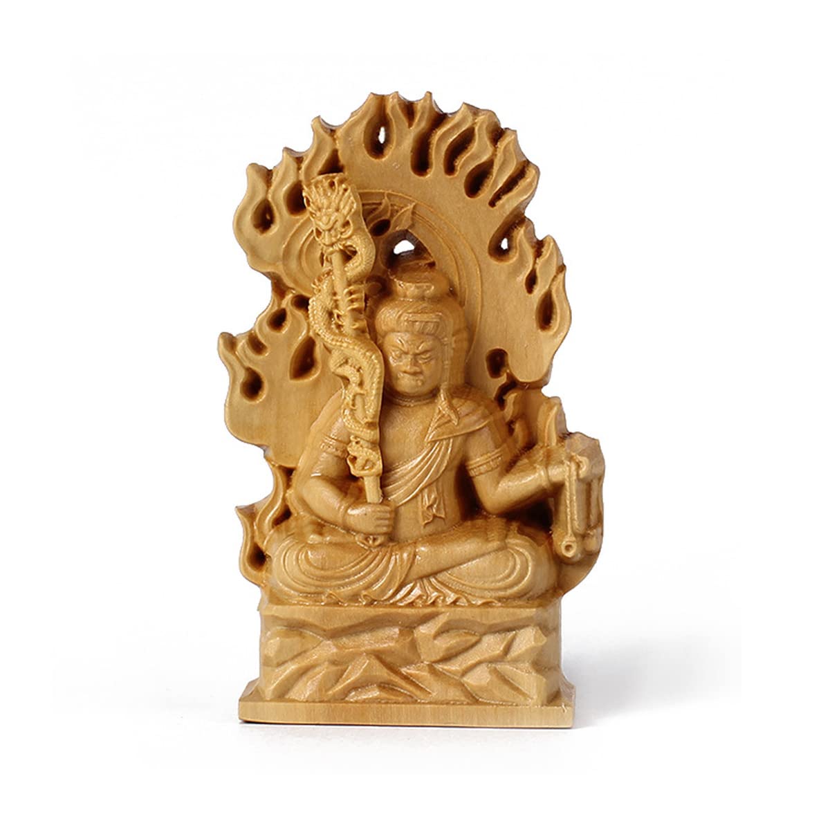 

Acala Buddha Statue, Wood Carving, High-Quality Natural Boxwood, One of the Five Great Wisdom Kings, Amulet for Good Fortune, Zodiac Signs, Prayer,
