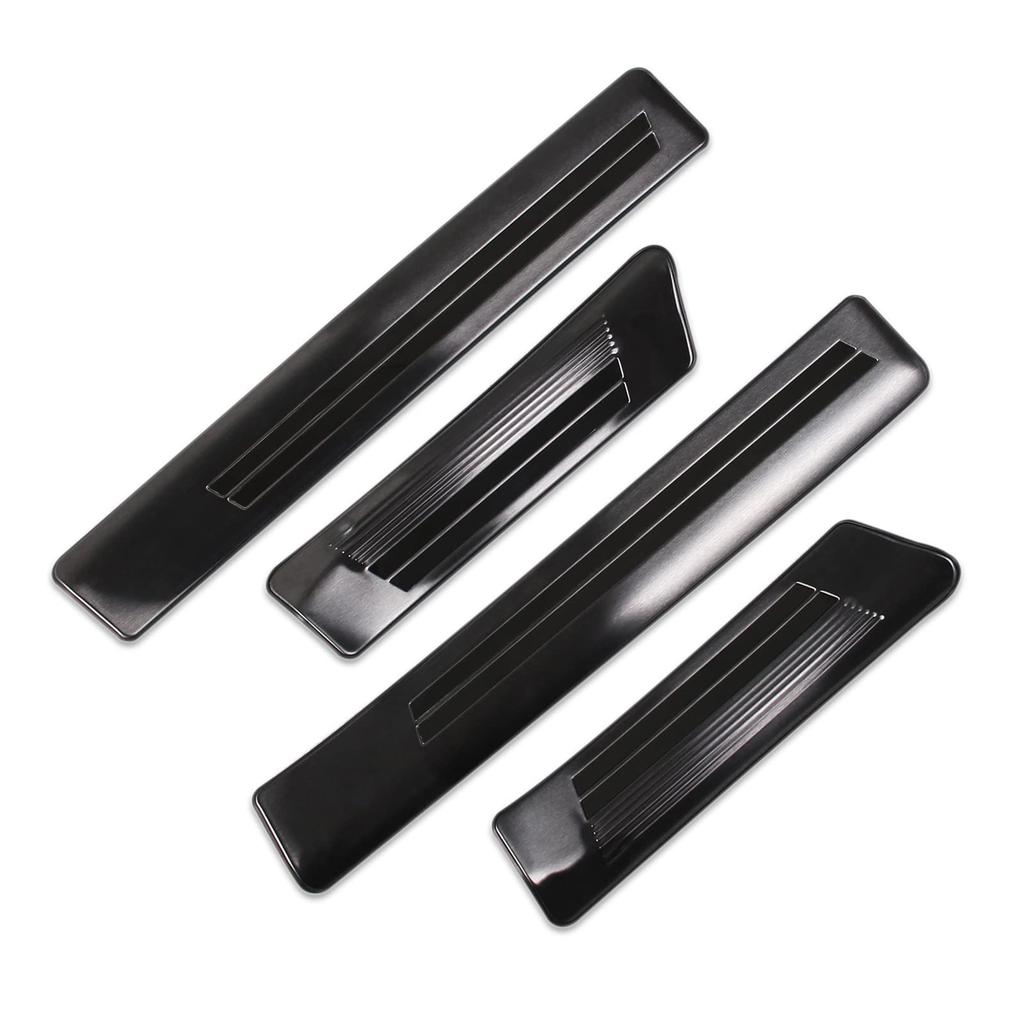 RUIQ Stainless Steel Interior Step Garnish for Nissan Kicks Designed for Nissan Kicks (P15 Model) - Black,