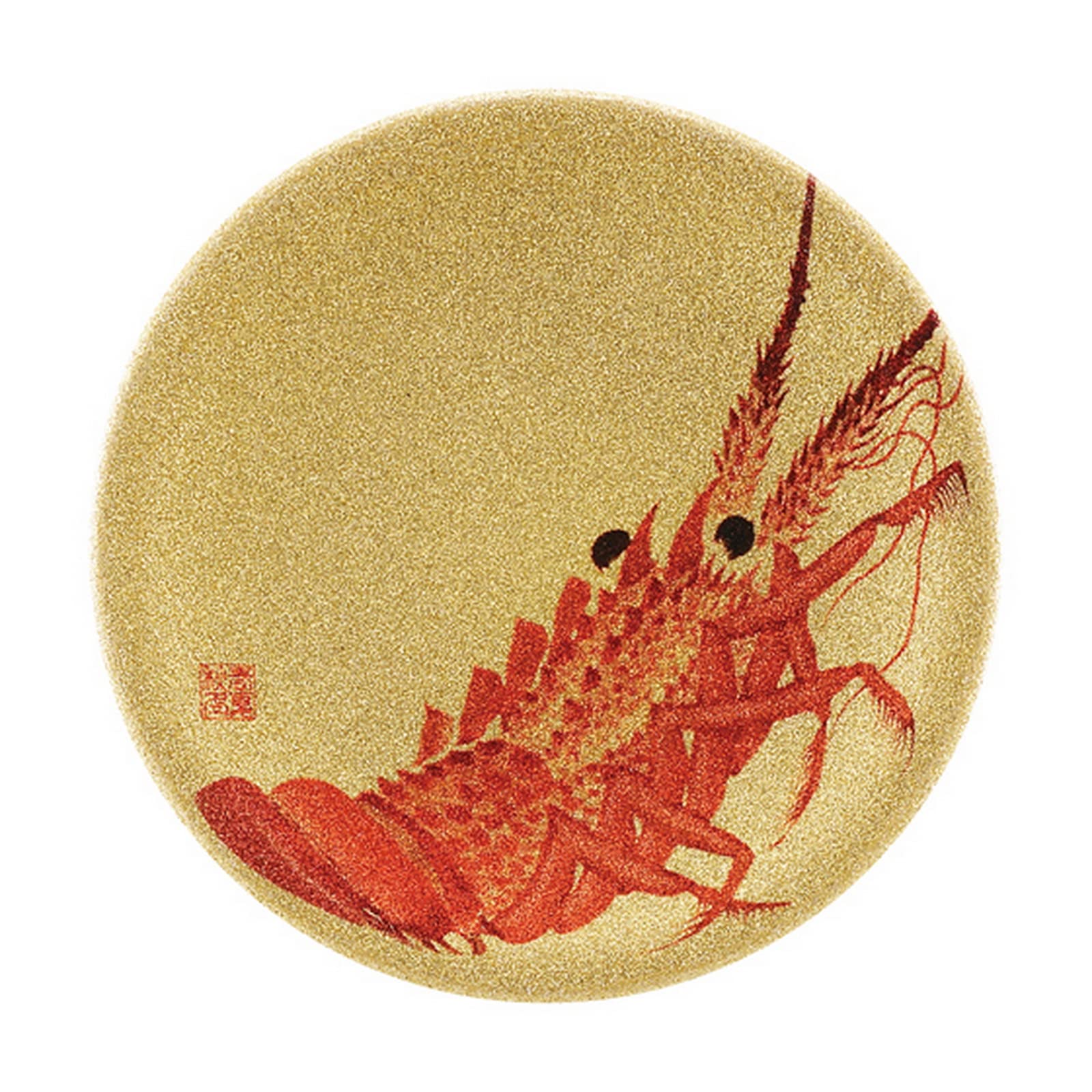 

Fukui Craft ABS 150 Sushi Plate Gold Pearl Ise Shrimp 13000012