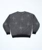 STAGE NAME Two-Tone Winter Stars Round Neck Oversized Knit_Black