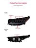 LED Headlight Assembly with Sequential Turn Signal for 2018-2021 Toyota Highlander